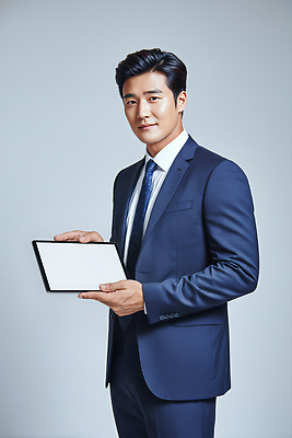 JPG 편집이미지 손 남자 포즈 백그라운드 비즈니스 직장 기술 표정 정장 태블릿 사무실 카메라 비즈니스맨 발표 전문 의료성형뷰티 편집실사 AI인물포토 AI콘텐츠 옷 회사 사람 신체부위 전자제품 스마트기기 직장인 CG 파일형식 AI포토