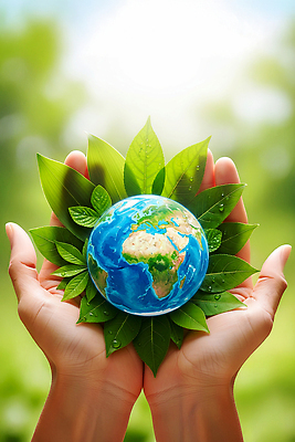 JPG 식물 편집이미지 손 지구 잎 자연 생명 날씨 초록색 태양 자연보호 환경 보호 생태계 물질 의료성형뷰티 이미지편집 AI컴퓨터그래픽 AI콘텐츠 자연요소 컬러 컨셉 신체부위 파일형식