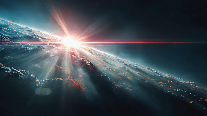 JPG 편집이미지 자연 하늘 빛 태양 우주 시간 변화 지평선 장면 은하수 경로 수평선 이미지편집 AI컴퓨터그래픽 AI콘텐츠 자연요소 컨셉 생태계 파일형식