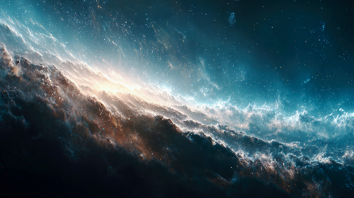 JPG 편집이미지 별 컬러 실험 빛 우주 별자리 공간 우주선 지평선 천문학 은하수 갈릴레오 물질 현상 이미지편집 AI컴퓨터그래픽 AI콘텐츠 자연요소 교육 자연 파일형식