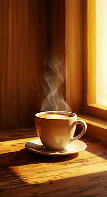 JPG 나무 커피 음료 일러스트 탁자 아침 휴식 따뜻함 대화 일상 컵 햇빛 주방 소리 카페 시간 분위기 연기 편안함 창가 향기 국내일러스트 AI일러스트 AI콘텐츠 주간 식물 식기 가구 컨셉 창문 말하기 라이프 태양 상점 감각 냄새 파일형식