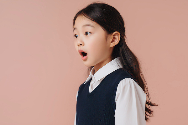 JPG 편집이미지 긴머리 감정 교복 어린이 분홍색 포즈 백그라운드 셔츠 초등학교 소녀 근접촬영 머리 놀람 조끼 초상화 반응 의료성형뷰티 편집실사 AI인물포토 AI콘텐츠 헤어스타일 옷 여자 뷰포인트 컬러 상의 학교 표정 사람 신체부위 외투 CG 그림 파일형식 AI포토