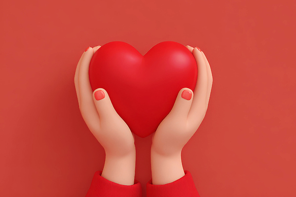 JPG 편집이미지 손 상징 포즈 백그라운드 사랑 빨간색 하트 마음 표현 메시지 장면 감싸기 테마 편집3D AI컴퓨터그래픽 AI콘텐츠 모양 감정 컬러 모션 신체부위 3D 파일형식