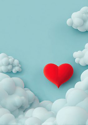 JPG 모양 편집이미지 디자인 감정 상징 백그라운드 하늘 사랑 파란색 공간 하트 표현 긍정 이미지편집 AI컴퓨터그래픽 AI인물포토 AI콘텐츠 컬러 컨셉 파일형식 AI포토