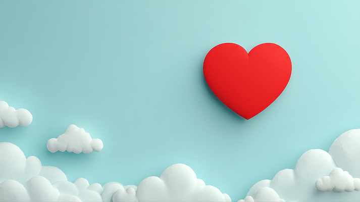 JPG 모양 편집이미지 디자인 감정 백그라운드 하늘 사랑 빨간색 파란색 흰색 심장 장면 단순화된 이미지편집 AI컴퓨터그래픽 AI인물포토 AI콘텐츠 컬러 장기_의학 파일형식 AI포토