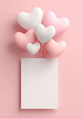 JPG 편집이미지 디자인 기념일 분홍색 백그라운드 결혼식 발렌타인데이 사랑 이벤트 장식 파티 하트 축하 생일 오브젝트 풍선 이미지편집 AI컴퓨터그래픽 AI콘텐츠 모양 감정 컬러 결혼 컨셉 데이이벤트 파일형식