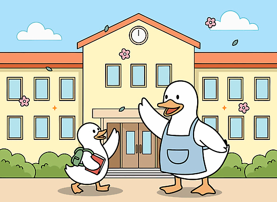 자연요소 건축물 잡화 교육 꽃 감정 컨셉 가족 조류 날씨 사람 라이프 예절 생태계 파일형식 벡터 학교 오리 아기 부모 인사 순간 장면 가방 꽃잎 바람 동물 어린이 일상 만남 행복 자연 소재 건물 시간 일러스트 국내일러스트 AI파일 입학 신학기