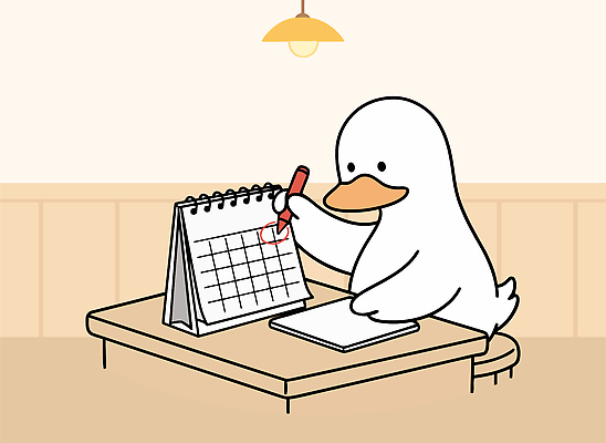 디자인 교육 컬러 가구 컨셉 비즈니스 모션 조류 라이프 신체부위 필기구 파일형식 벡터 오리 달력 날짜 펜 탁자 그리기 사무실 동물 일상 밝음 인테리어 손 빨간색 추억 표시 일러스트 국내일러스트 AI파일 입학 신학기