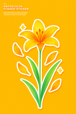 식물 계절 꽃 컬러 생태계 파일형식 스티커 수채화 노란색 백그라운드 잎 꽃잎 디자인 예술 장식 밝음 그래픽 테마 자연 여름 생명 일러스트 국내일러스트 PSD