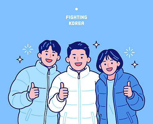 손 감정 아시아 스포츠 컬러 올림픽 컨셉 모션 운동선수 표정 친구 파일형식 벡터 사람 웃음 손가락 파란색 백그라운드 옷 흰색 기쁨 그룹 표현 한국 소통 친목 우정 스타일 국내일러스트 동계올림픽 AI파일 일러스트 파이팅 국가대표