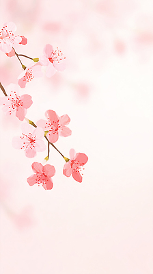 JPG 나무 식물 계절 꽃잎 꽃 분홍색 일러스트 자연 하늘 생명 밝음 풍경 봄 벚꽃 꽃말 뷰티풀 국내일러스트 컬러 생태계 파일형식