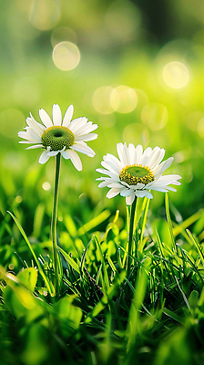 JPG 식물 편집이미지 꽃 자연 생명 풍경 잔디 초록색 여름 햇빛 봄 데이지 뷰티풀 편집실사 AI포토 AI콘텐츠 계절 컬러 태양 CG 생태계 파일형식