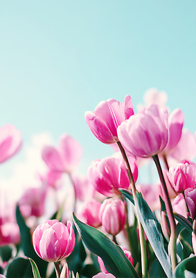 JPG 편집이미지 꽃 컬러 잎 자연 하늘 바람 풍경 초록색 햇빛 봄 튤립 성장 흔들림 뷰티풀 편집실사 AI포토 AI콘텐츠 자연요소 식물 계절 모션 날씨 태양 CG 생태계 파일형식