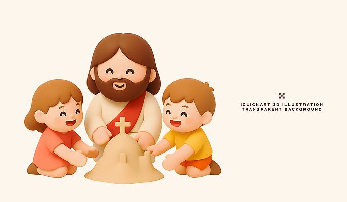 PSD 편집이미지 행복 기독교 종교 문화 어린이 모션 놀이 협력 웃음 해변 친구 장난감 예수 신비 즐거움 모래성 여름성경학교 편집3D 감정 모래 바다 컨셉 관계 표정 사람 3D 신_종교 성경학교 파일형식 여름_계절