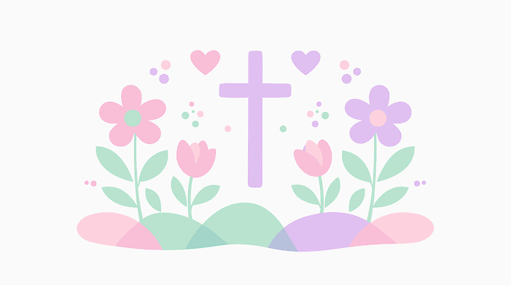 모양 식물 감정 종교 이벤트 감각 생태계 파일형식 벡터 십자가 꽃 컬러 기념일 장식 예술 상징 자연 사랑 하트 부드러움 표현 백그라운드 디자인 믿음 기독교 꽃말 일러스트 국내일러스트 AI파일