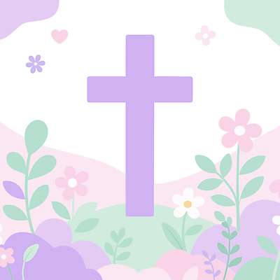 식물 종교 컨셉 종교건축 건물 생태계 요일 파일형식 벡터 십자가 기도 꽃 교회 일요일 신도 공간 이벤트 모임 환경 자연 뷰티풀 장식 평화 예배 중앙 컬러 일러스트 국내일러스트 AI파일 기독교