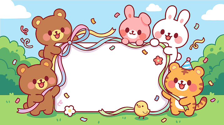 식물 동물 기념일 컬러 컨셉 포유류 이벤트 반려동물 생태계 파일형식 벡터 곰 토끼 호랑이 캐릭터 장식 축제 초원 나무 귀여움 장신구 파티 준비 클립아트 생일 자연 주황색 분홍색 일러스트 국내일러스트 AI파일