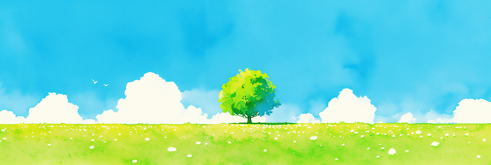JPG 나무 구름 꽃 일러스트 자연 하늘 생명 바람 풍경 잔디 초원 초록색 여름 농장 봄 공간 흰색 생태계 뷰티풀 평원 국내일러스트 AI일러스트 AI콘텐츠 자연요소 식물 계절 컬러 농업 날씨 파일형식