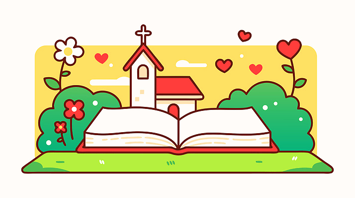 식물 공공시설 감정 종교 종교용품 종교건축 건물 생태계 파일형식 벡터 책 교회 꽃 사랑 행복 풍경 공원 나무 잔디 컬러 그림 자연 심볼 주말 거리 뷰티풀 예술 AI파일 일러스트 국내일러스트 배너 기독교 성경