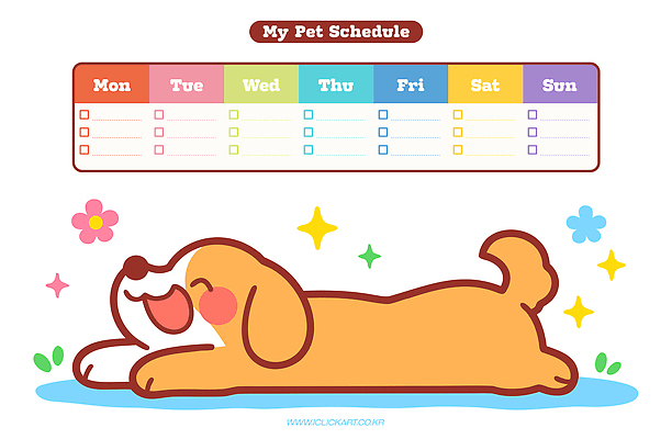 교육 꽃 행복 일러스트 놀이 관리 반려동물 귀여움 기록 개 강아지 일요일 쉬는시간 금요일 목요일 수요일 월요일 일정표 토요일 플래너 화요일 국내일러스트 AI파일 식물 동물 감정 컨셉 포유류 휴식 요일 파일형식 벡터