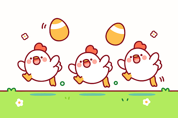 동물 어린이 컬러 일러스트 모션 자연 놀이 생명 초원 친구 달리기 계란 알 소리 봄 연못 닭 즐거움 닭캐릭터 이미지 국내일러스트 AI파일 계절 감정 동물캐릭터 관계 조류 사람 생태계 파일형식 벡터