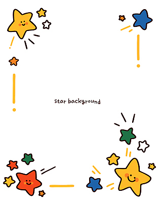 디자인 별 어린이 컬러 백그라운드 일러스트 프레임 표정 그래픽 장식 파티 공간 즐거움 그림 창의성 테마 스타일 국내일러스트 AI파일 자연요소 감정 사람 이벤트 파일형식 벡터