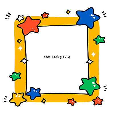 모양 디자인 별 컬러 백그라운드 무늬 패턴 일러스트 프레임 장식 노란색 공예 즐거움 그림 창의성 창작 국내일러스트 AI파일 자연요소 감정 취미 파일형식 벡터