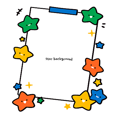 디자인 별 종이 컬러 백그라운드 스티커 일러스트 도안 모션 상상 놀이 협력 프레임 장식 학습 작업 즐거움 그림 창의성 창작 국내일러스트 AI파일 자연요소 교육 감정 파일형식 벡터