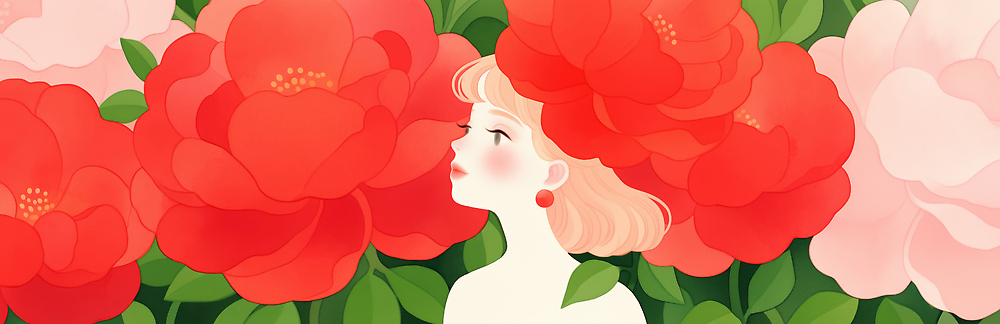 JPG 캐릭터 여자 꽃 감정 예술 컬러 꽃밭 일러스트 자연 미소 풍경 여름 환경 정원 봄 원예 화사함 조화 뷰티풀 국내일러스트 AI일러스트 AI콘텐츠 식물 계절 컨셉 표정 사람 취미 생태계 파일형식