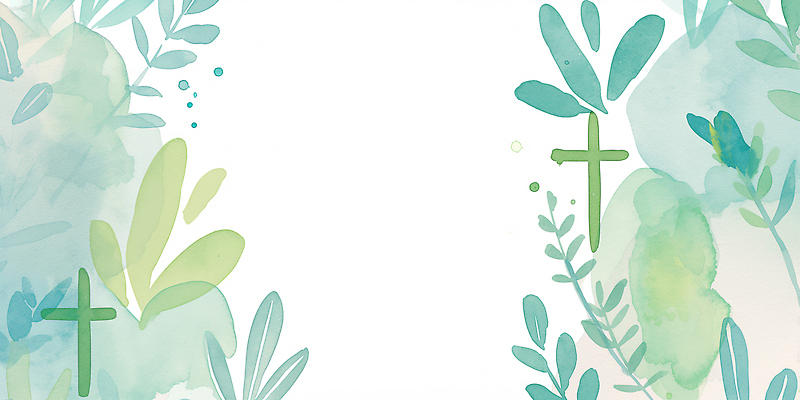 JPG 식물 디자인 기독교 종교 예술 백그라운드 십자가 잎 일러스트 자연 수채화 그래픽 장식 초록색 환경 심플 조화 창의성 국내일러스트 컬러 생태계 파일형식