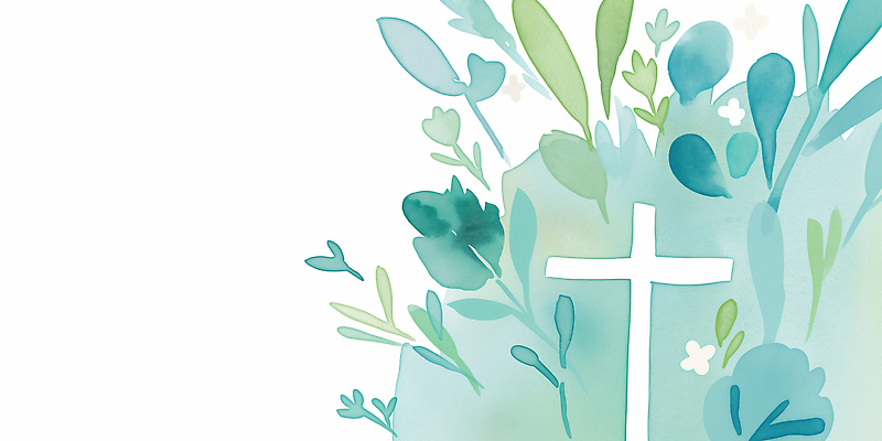 JPG 모양 식물 디자인 기독교 종교 예술 컬러 백그라운드 십자가 일러스트 자연 생명 수채화 창조 초록색 그리기 그림 부드러움 국내일러스트 모션 감각 생태계 파일형식