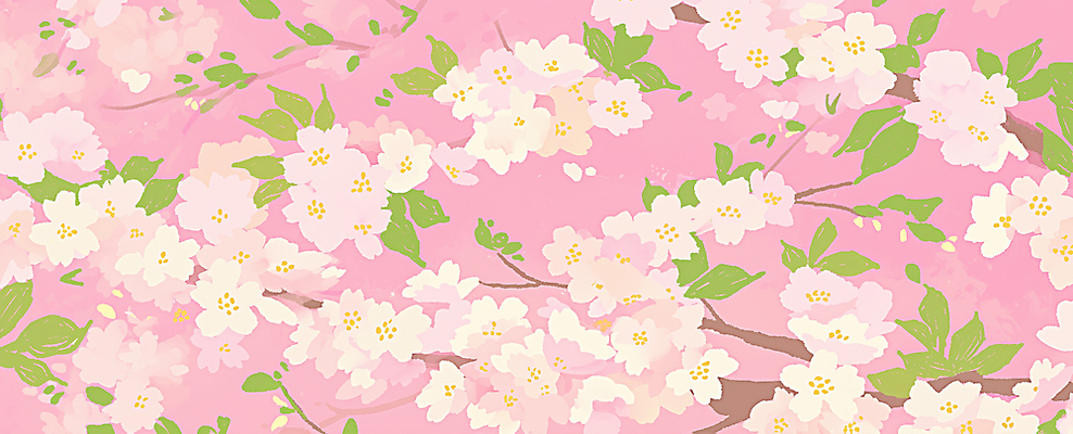 JPG 나무 식물 계절 꽃잎 꽃 분홍색 컬러 백그라운드 잎 일러스트 자연 생명 한국 풍경 봄풍경 봄 벚꽃 꽃봉오리 조화 국내일러스트 AI일러스트 AI콘텐츠 아시아 생태계 파일형식