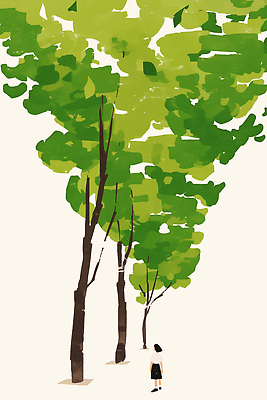 JPG 나무 식물 공원 이동 일러스트 자연 나뭇잎 거리 건강 사람 풍경 잔디 야외 일상 여름 파란색 봄 산책 그림 국내일러스트 AI일러스트 AI콘텐츠 계절 공공시설 컬러 컨셉 잎 휴식 라이프 생태계 파일형식