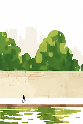 JPG 나무 남자 길 백그라운드 일러스트 모션 자연 하늘 거리 풍경 건물 라이프 걷기 봄 도시 시간 수면 강가 조용 싱그러움 국내일러스트 AI일러스트 AI콘텐츠 식물 건축물 계절 사람 생활 물 강 생태계 파일형식