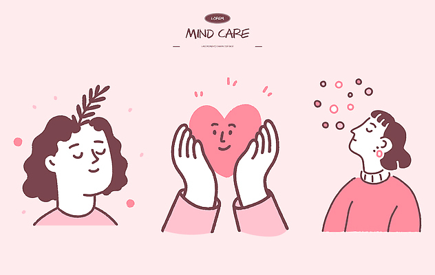 손 행복 감정 생각 일러스트 모션 포옹 협력 따뜻함 관리 사랑 사람 만남 마음 표현 이모티콘 소통 공감 돌봄 설렘 국내일러스트 AI파일 컨셉 안기 신체부위 파일형식 벡터