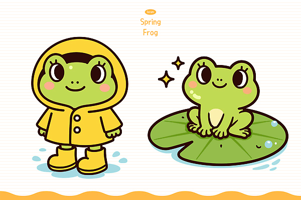 동물 캐릭터 디자인 어린이 일러스트 자연 생명 연꽃 개구리 야외 초록색 귀여움 봄 습기 그리기 즐거움 아기자기 일러캐릭터 AI파일 계절 꽃 감정 컬러 컨셉 모션 양서류 사람 생태계 파일형식 벡터