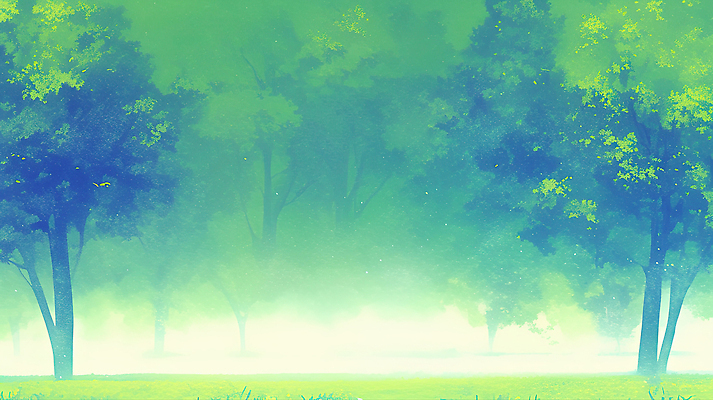 JPG 나무 식물 공원 일러스트 자연 하늘 아침 나뭇잎 산 풍경 초록색 여름 빛 일출 환경 산책 안개 숲 시원함 땅 풍경화 국내일러스트 AI일러스트 AI콘텐츠 주간 계절 공공시설 컬러 잎 날씨 휴식 노을 그림 생태계 파일형식