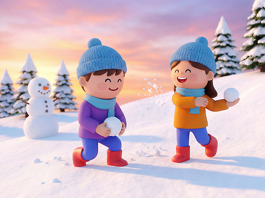 JPG 나무 편집이미지 어린이 겨울 모션 눈사람 놀이 웃음 친구 설원 일몰 눈 저녁 즐거움 눈싸움 눈덩이 겨울방학 편집3D AI컴퓨터그래픽 AI콘텐츠 자연요소 식물 계절 감정 관계 날씨 방학 눈_날씨 표정 사람 3D 노을 야간 싸움 파일형식