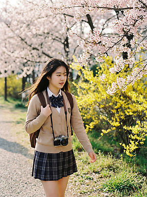 JPG 나무 편집이미지 학생 여자 꽃 교복 길 분홍색 가방 학교 자연 여고생 풍경 걷기 카메라 봄 벚꽃 의료성형뷰티 편집실사 AI인물포토 AI콘텐츠 식물 잡화 옷 계절 교육 컬러 모션 고등학생 사람 전자제품 CG 생태계 파일형식 AI포토