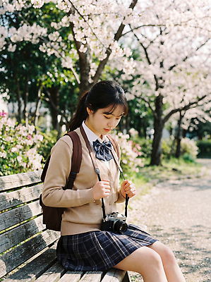 JPG 나무 편집이미지 학생 공원 꽃 교복 벤치 자연 여고생 앉기 일상 햇빛 소풍 카메라 촬영 벚꽃 의료성형뷰티 편집실사 AI인물포토 AI콘텐츠 식물 옷 공공시설 여자 의자 모션 고등학생 라이프 전자제품 태양 야외활동 CG 생태계 파일형식 AI포토