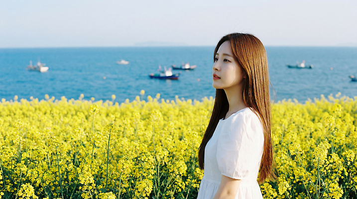 JPG 편집이미지 여자 바다 여행 꽃밭 자연 풍경 해변 여름 제주도 소풍 산책 유채 의료성형뷰티 편집실사 AI인물포토 AI콘텐츠 계절 꽃 휴식 한국 사람 야외활동 CG 생태계 파일형식 AI포토