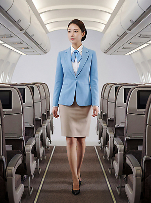JPG 편집이미지 옷 여행 이동 의자 하늘 비행기 안내 안전 비행 공항 승무원 항공 서비스 통로 승객 의료성형뷰티 편집실사 AI인물포토 AI콘텐츠 직업 가구 컨셉 항공교통 교통시설 대중교통 CG 파일형식 AI포토