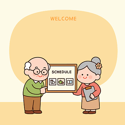여자 노년 남자 컬러 포즈 백그라운드 일러스트 관계 모션 커뮤니케이션 미소 사람 손짓 친구 노부부 정보 시간 연령 그림 환영 일정표 국내일러스트 AI파일 부부 표정 성인 파일형식 벡터