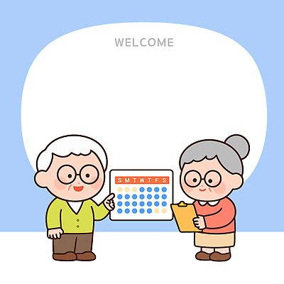 노년 안경 일러스트 의학 건강 대화 노부부 환자 계획 약국 상담 약속 일요일 금요일 목요일 수요일 월요일 토요일 화요일 국내일러스트 AI파일 부부 잡화 컨셉 말하기 성인 요일 파일형식 벡터