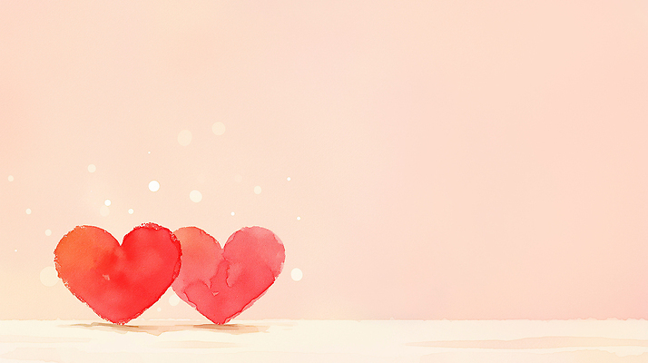 JPG 디자인 커플 기념일 행복 감정 예술 분홍색 컬러 백그라운드 일러스트 결혼식 수채화 발렌타인데이 사랑 장식 친구 하트 그림 창의성 국내일러스트 AI일러스트 AI콘텐츠 모양 결혼 관계 데이이벤트 이벤트 파일형식
