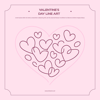 모양 감정 선 컬러 컨셉 데이이벤트 이벤트 공휴일 파일형식 벡터 하트 발렌타인데이 그림 디자인 사랑 기념일 분위기 장식 예술 내용 따뜻함 백그라운드 연휴 상징 일러스트 국내일러스트 AI파일 라인아트 분홍색