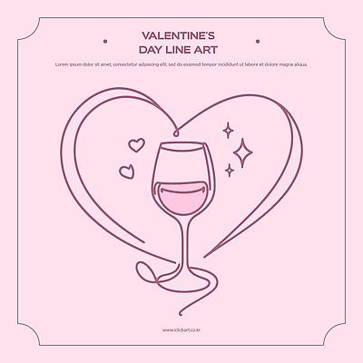 모양 식기 기념일 감정 선 컬러 컨셉 모션 데이이벤트 주류 이벤트 파일형식 벡터 발렌타인데이 사랑 와인 하트 그림 예술 데이 잔 디자인 반짝임 축제 축하 백그라운드 심플 일러스트 국내일러스트 AI파일 라인아트 분홍색
