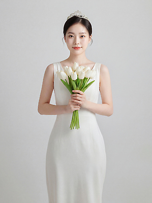 JPG 모델 편집이미지 전통 드레스 여자 신부 꽃다발 부케 웨딩드레스 결혼식 사람 이벤트 촬영 흰색 준비 뷰티풀 편집실사 AI인물포토 AI콘텐츠 옷 꽃 컬러 결혼 CG 파일형식 AI포토