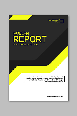 템플릿 음식 컬러 비즈니스 모션 파일형식 벡터 보고서 디자인 서양음식 모던 회사 심볼 문서 백그라운드 흰색 검은색 노란색 그래픽 텍스트 설명 공간 이미지템플릿 AI파일 표지디자인 표지 북커버