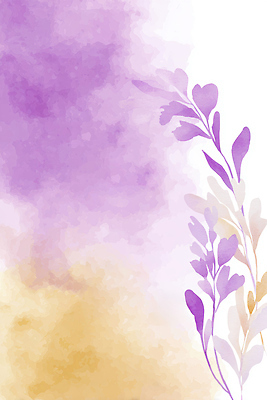 JPG 모양 식물 디자인 꽃 예술 컬러 백그라운드 일러스트 자연 페인팅 추상 수채화 그래픽 노란색 보라색 물감 그리기 그림 테마 국내일러스트 AI일러스트 AI콘텐츠 무늬 모션 미술도구 생태계 파일형식